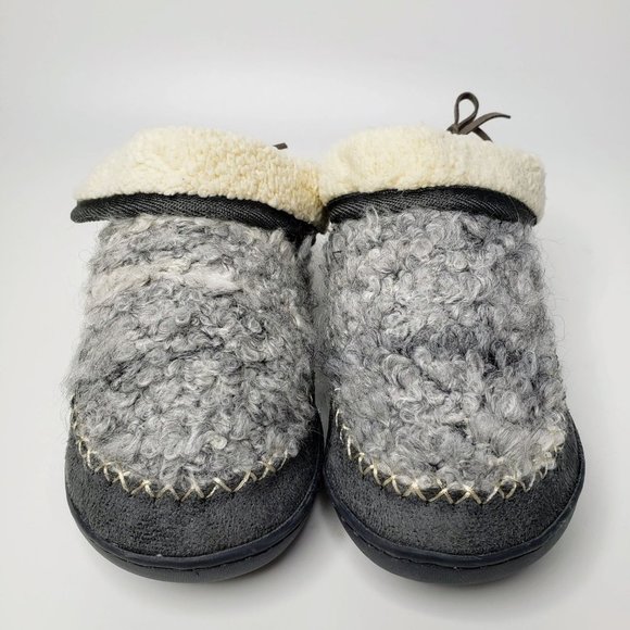 NWT Kooba Women’s Grey Boiled Wool Hard Bottom Slippers M - Picture 2 of 11